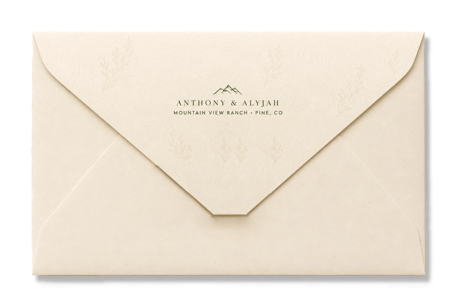 Wedding invitation envelope